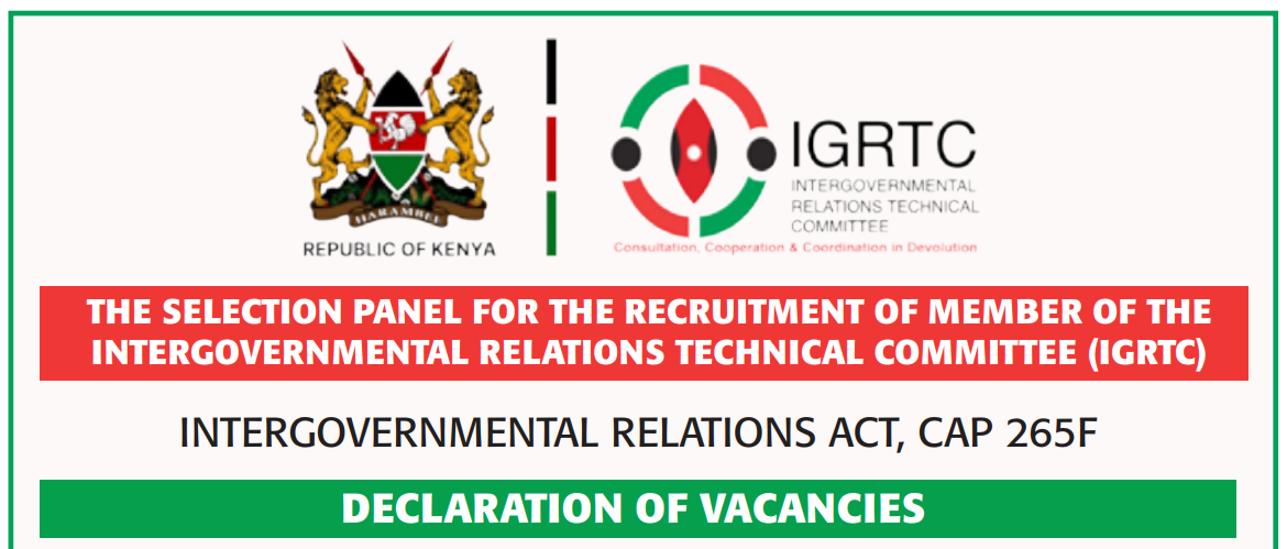 Intergovernmental Relations Technical Committee Recruitment – 7 Member Positions