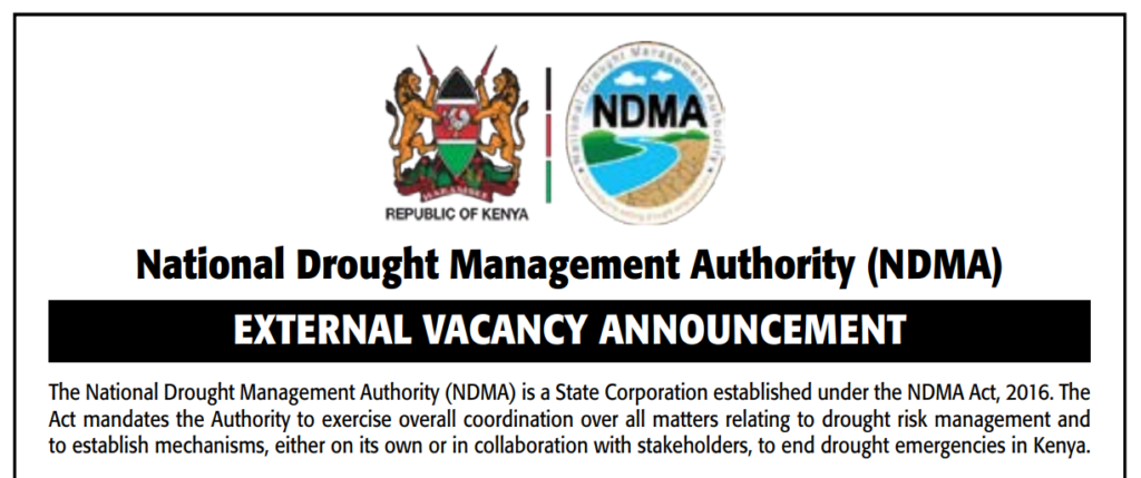 NDMA Recruitment 2026 – 18 Positions at National Drought Management Authority